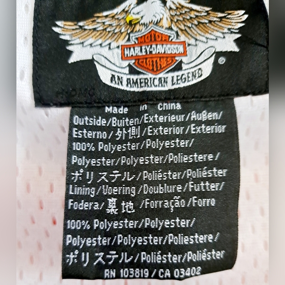 Women's Harley Davidson White and Orange Jacket - Picture 13 of 16